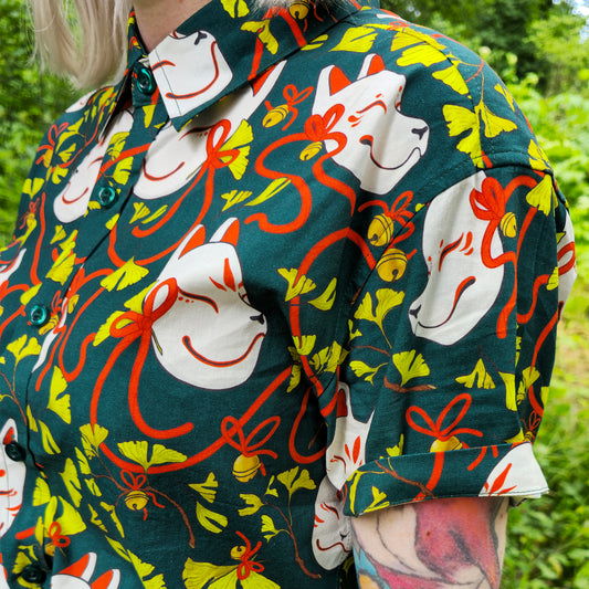 Ginkgo Kitsune - Button Up Shirt