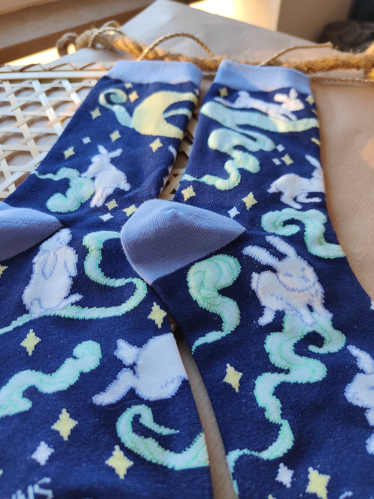 Luna Bunny - Art Socks
