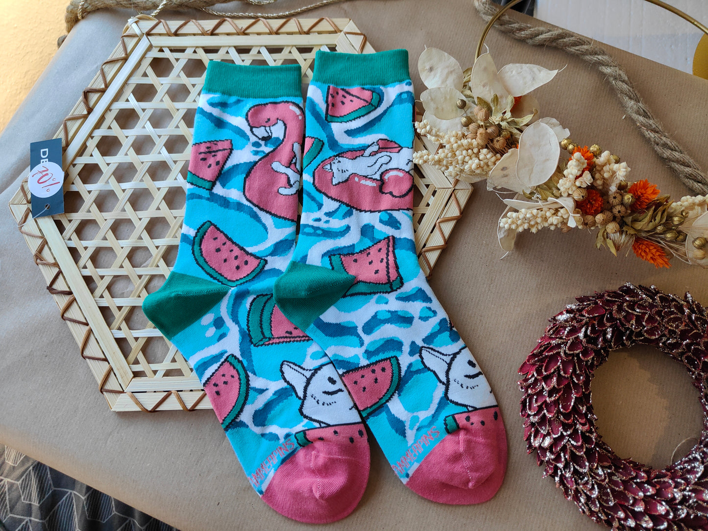 Vacation Cat - Art Socks