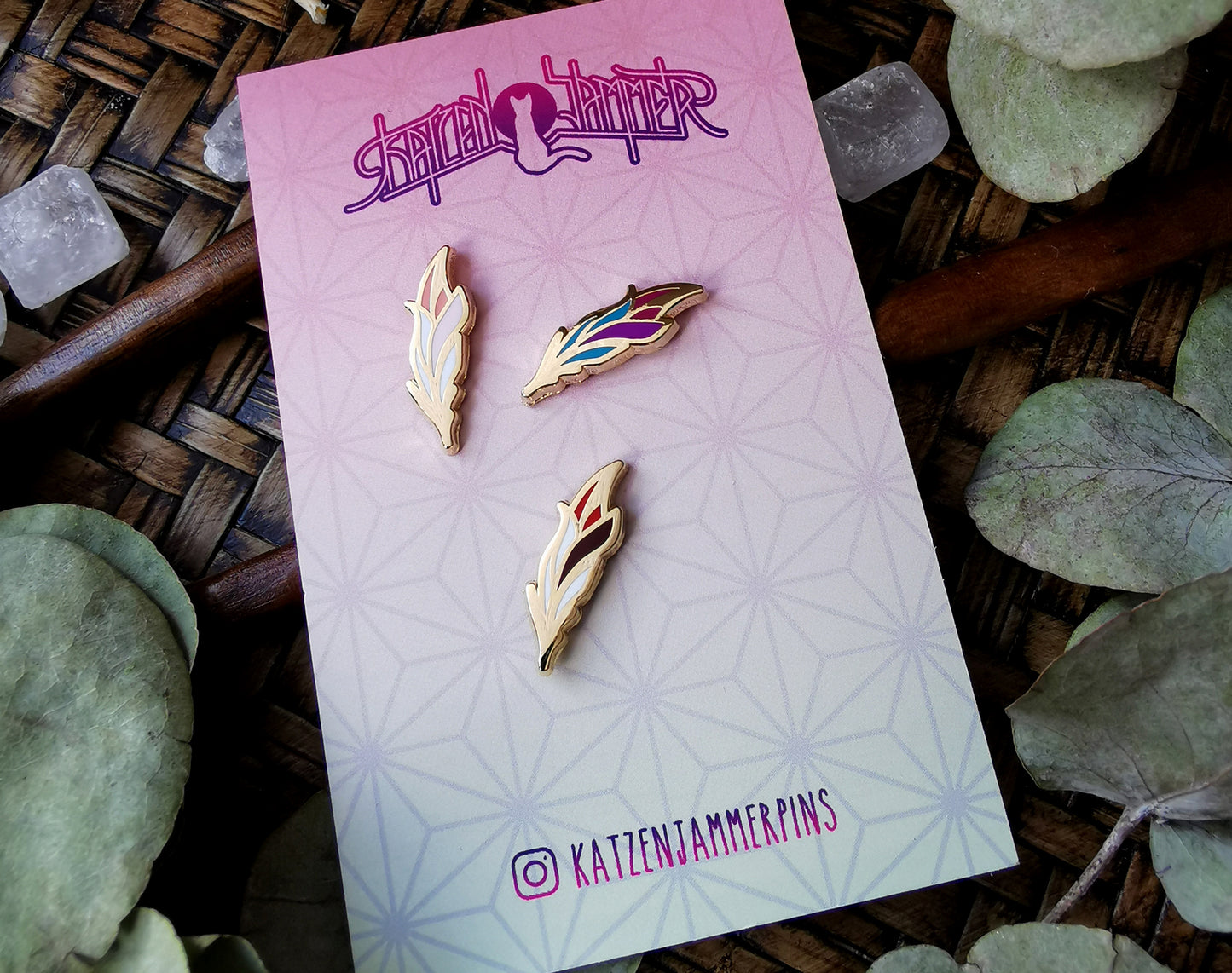 Feather colored Sinful Seven Minipin