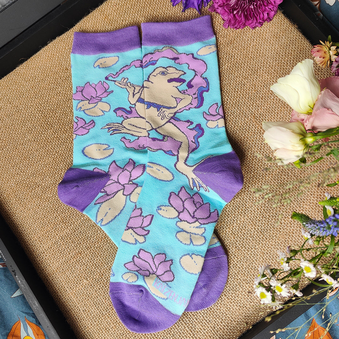 Frogs Pond - Art Socks
