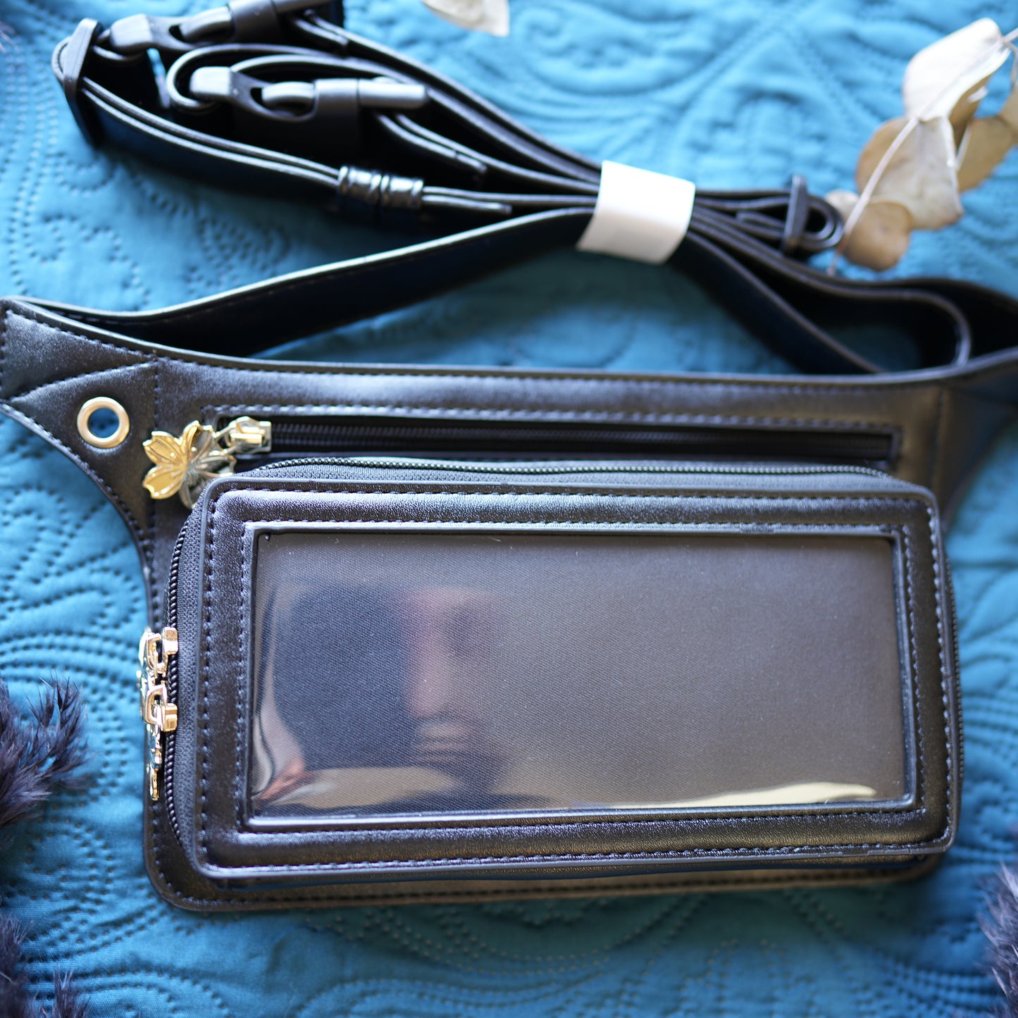 Ita Bag Black / Gold / Large Window