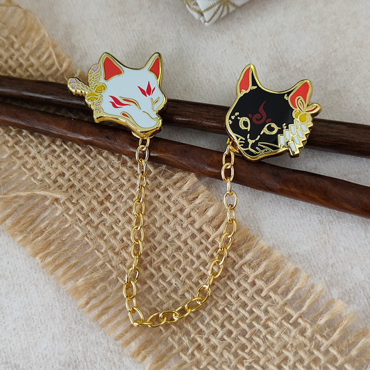 Kitsuneko Collar Pin Set