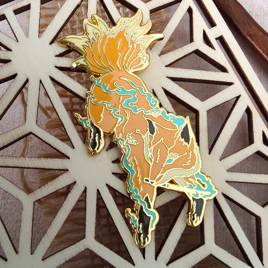 Nine Tails - Kitsune Fox - Glow in the dark