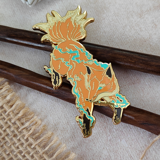 Nine Tails - Kitsune Fox - Glow in the dark