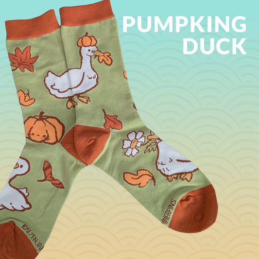 Pumpking Duck - Art Socks