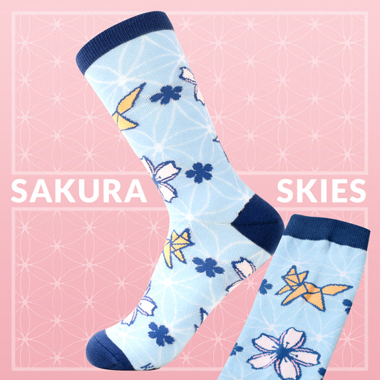 Sakura Skies - Art Socks