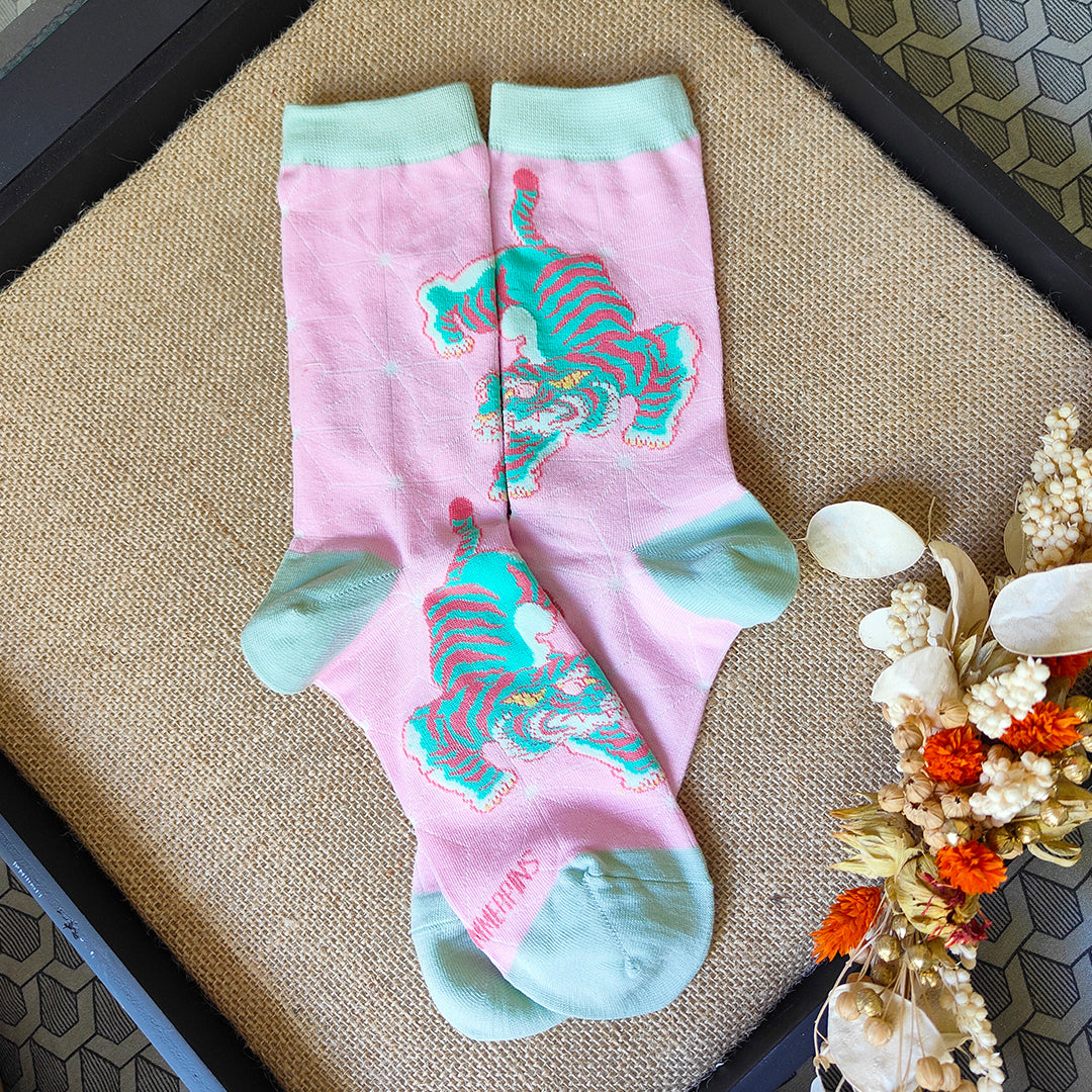 Tigers Claw Pink - Art Socks