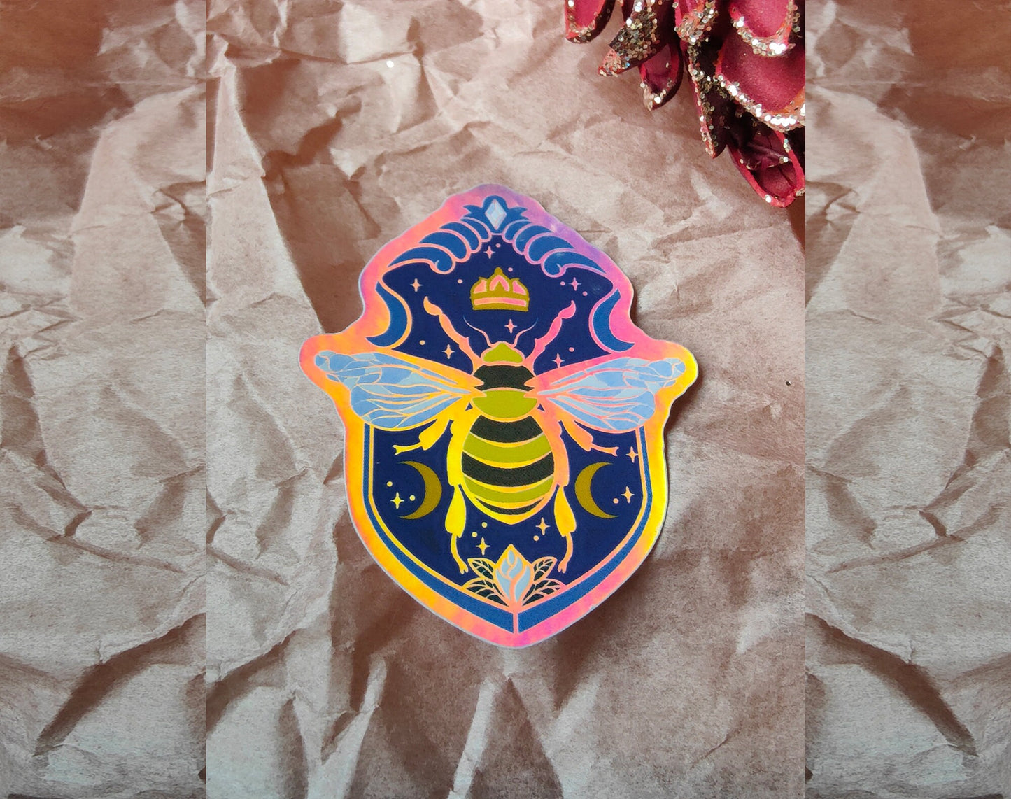 Holo Sticker Small - Catsune, Cleric's Book, Knight's Shield