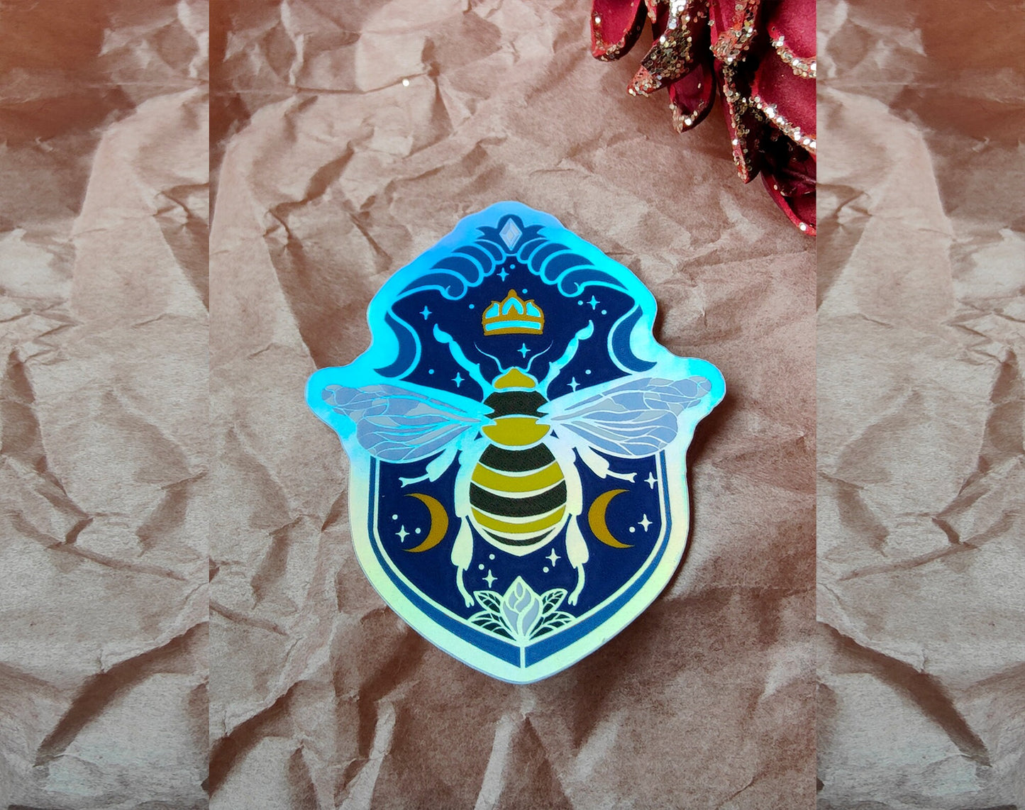 Holo Sticker Small - Catsune, Cleric's Book, Knight's Shield