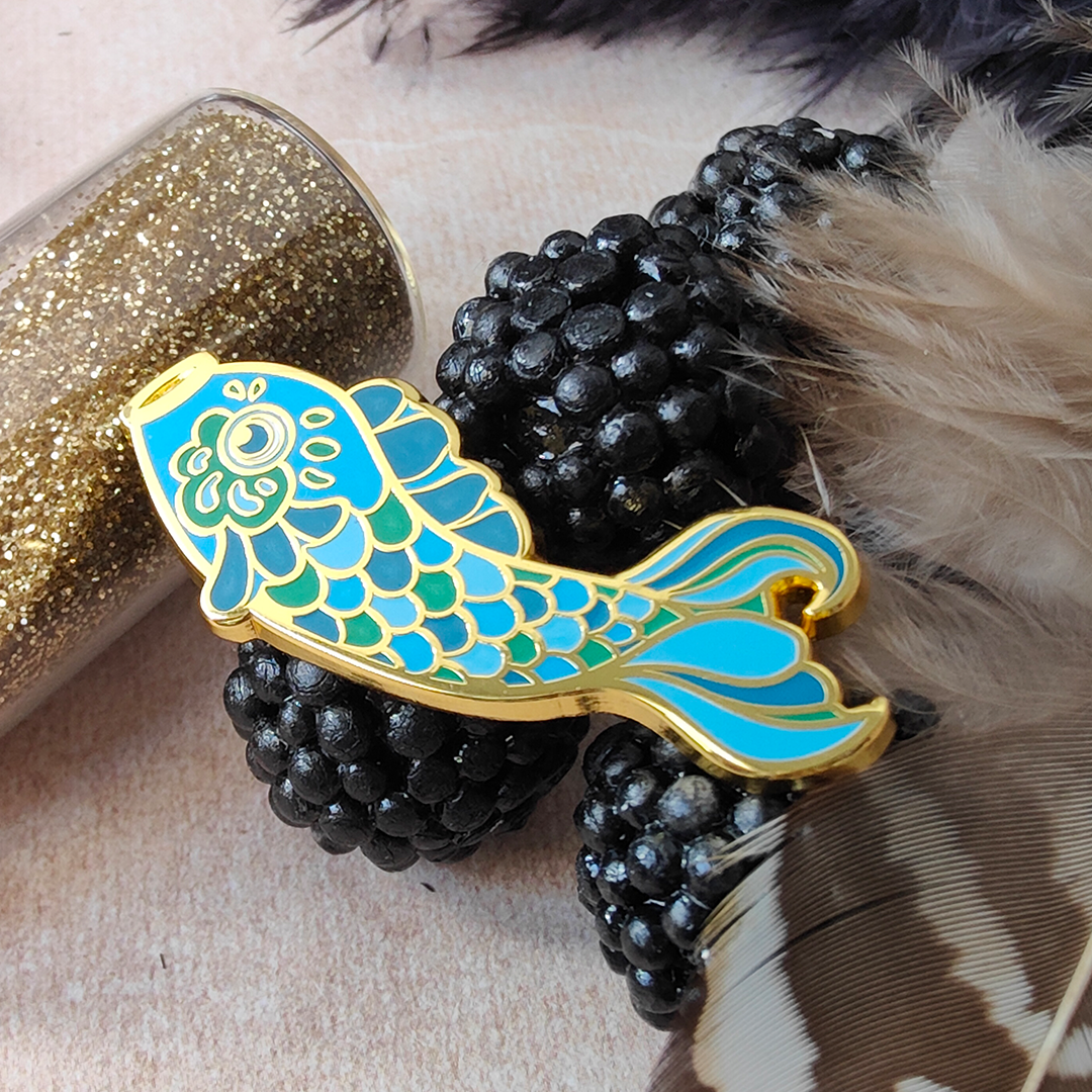 Koi-Nobori Charm Blue