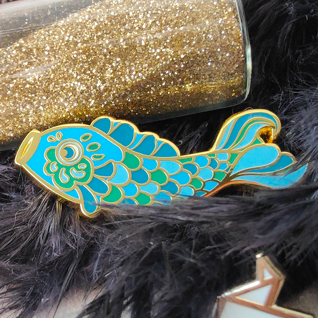 Koi-Nobori Charm Blue