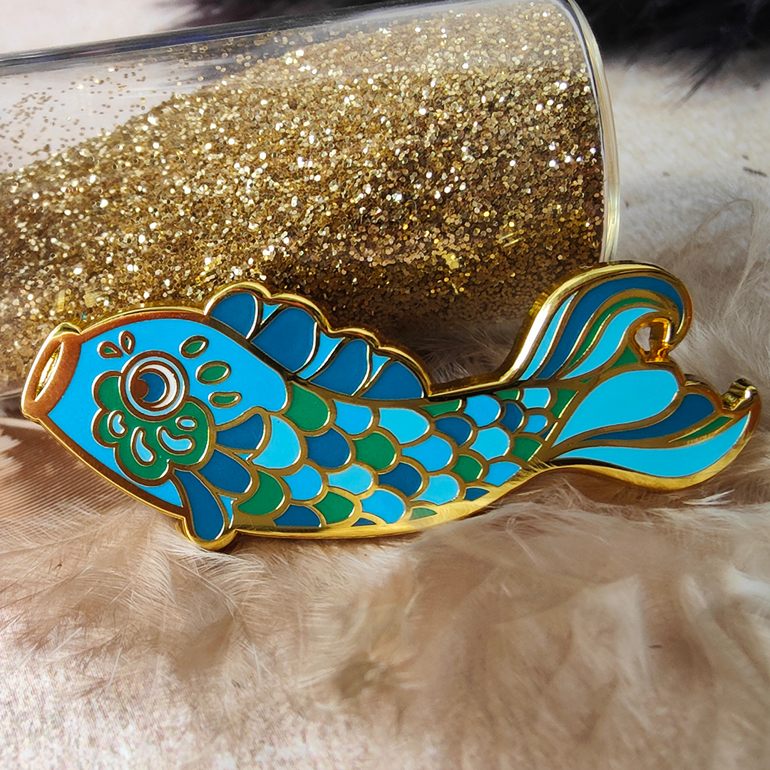 Koi-Nobori Charm Blue