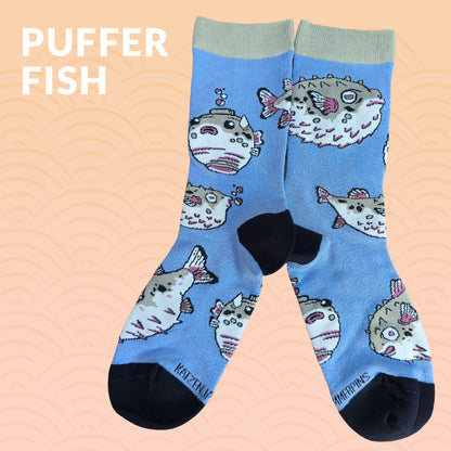 Puffer Fish - Art Socks