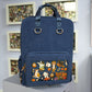 Ita Bag Backpack Midnight + Front Pocket [SILVER HARDWARE]