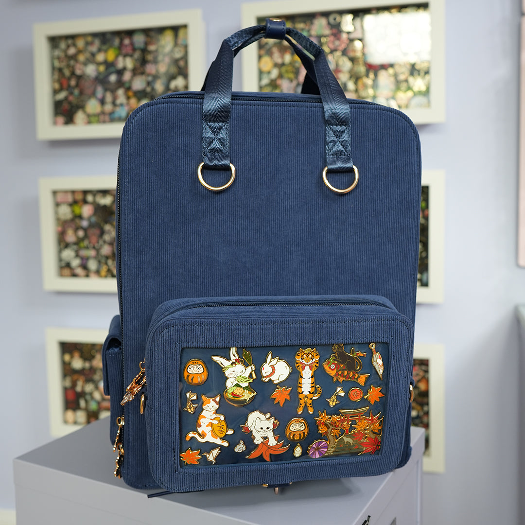 Ita Bag Backpack Midnight + Front Pocket [SILVER HARDWARE]