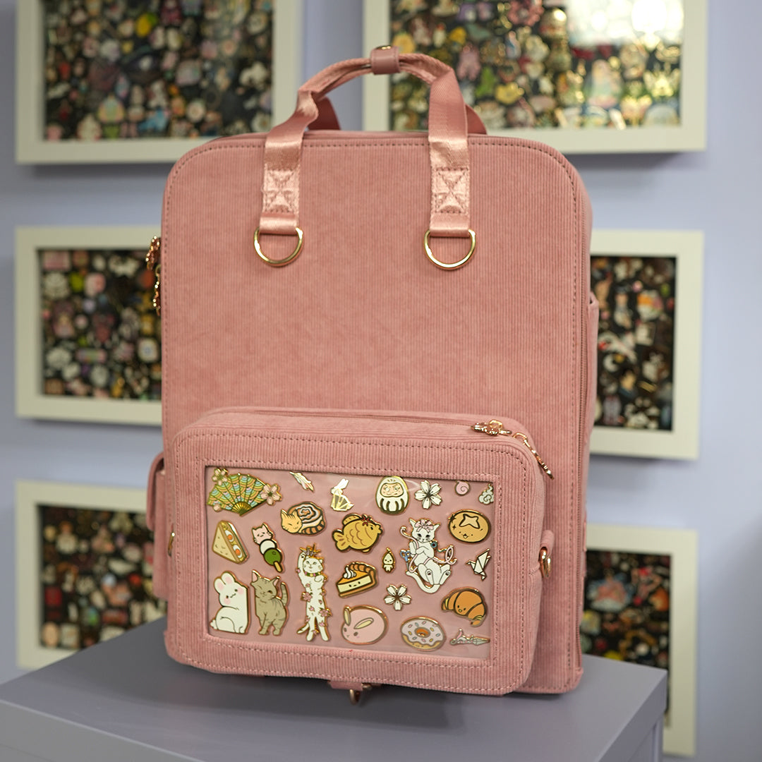 Ita Bag Backpack Old Rose + Front Pocket [SILVER HARDWARE]