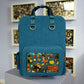 Ita Bag Backpack Petrol + Front Pocket [GOLD HARDWARE]