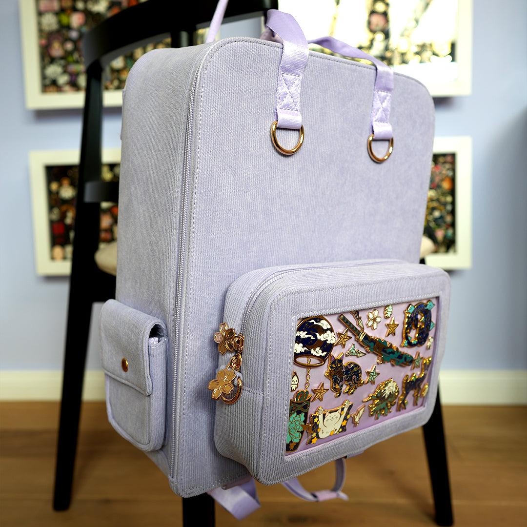 Purple Blue Ita Bag Backpack [GOLD HARDWARE]