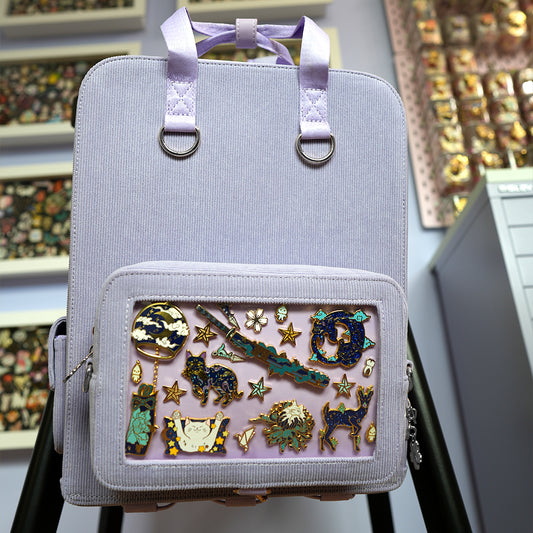 Purple Blue Ita Bag Backpack [SILVER HARDWARE]