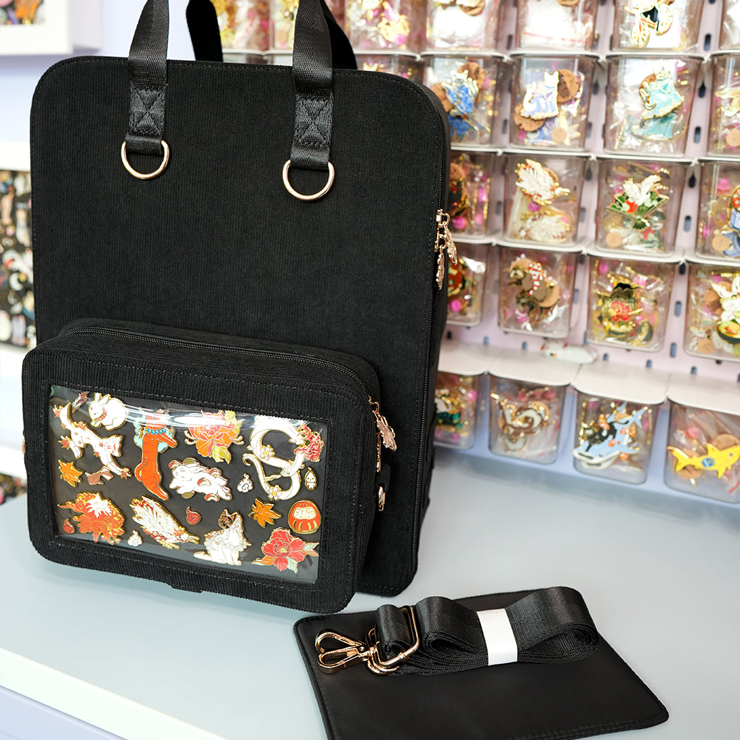 Black Ita Bag Backpack [SILVER HARDWARE]