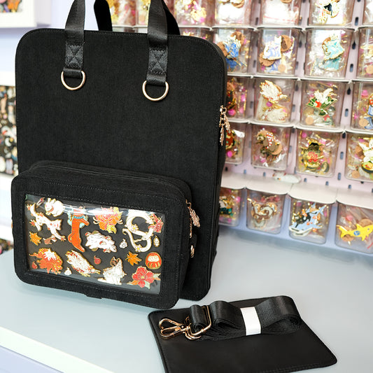 Black Ita Bag Backpack [SILVER HARDWARE]