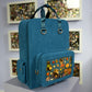 Ita Bag Backpack Petrol + Front Pocket [GOLD HARDWARE]