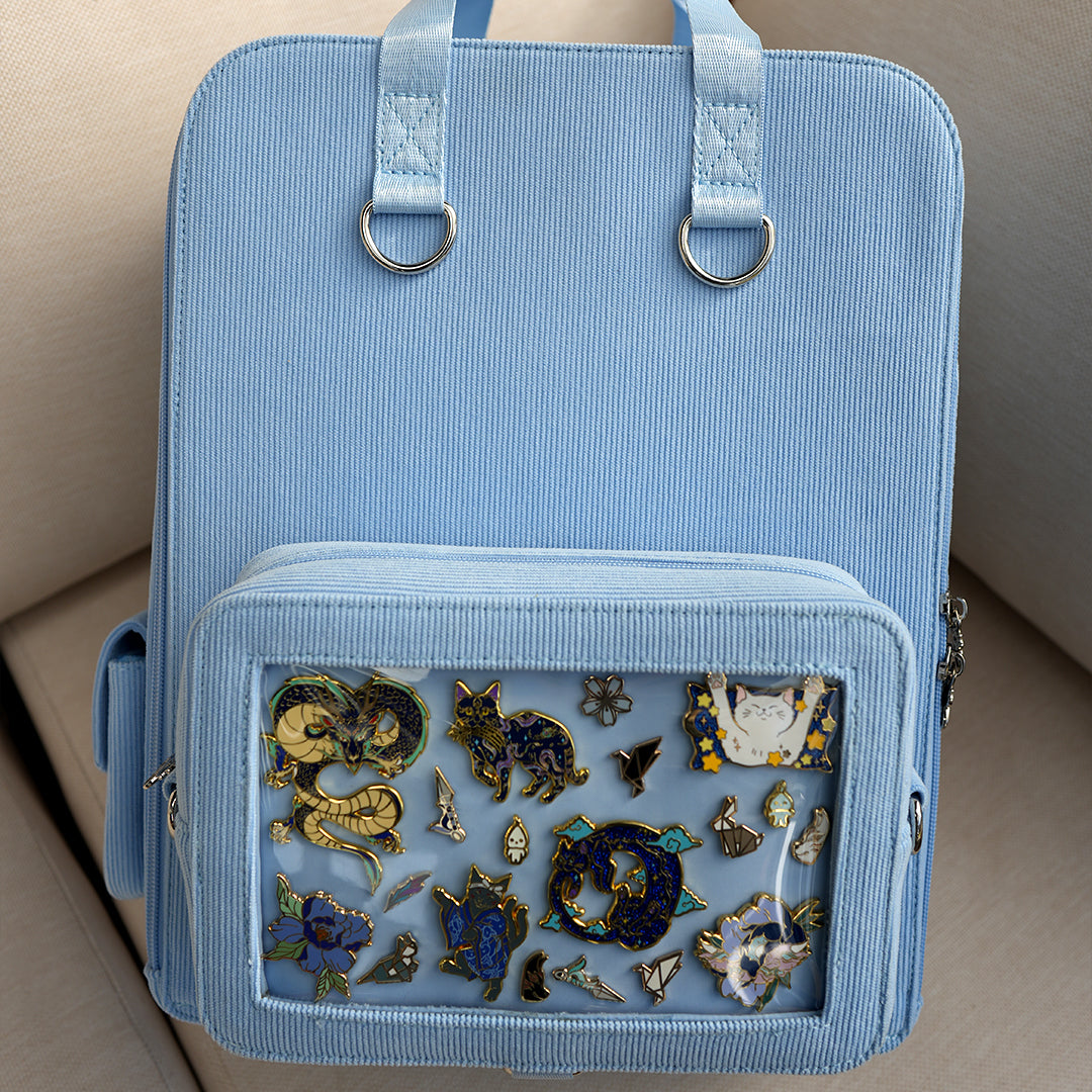 Pastel Blue Ita Bag Backpack [GOLD HARDWARE]