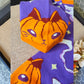Pumpkin Ghost Cat - Art Socks