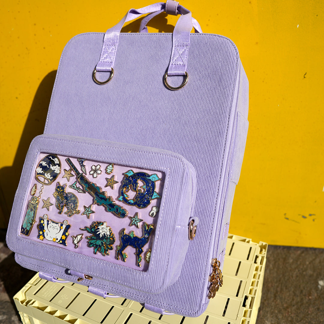Purple Blue Ita Bag Backpack [GOLD HARDWARE]