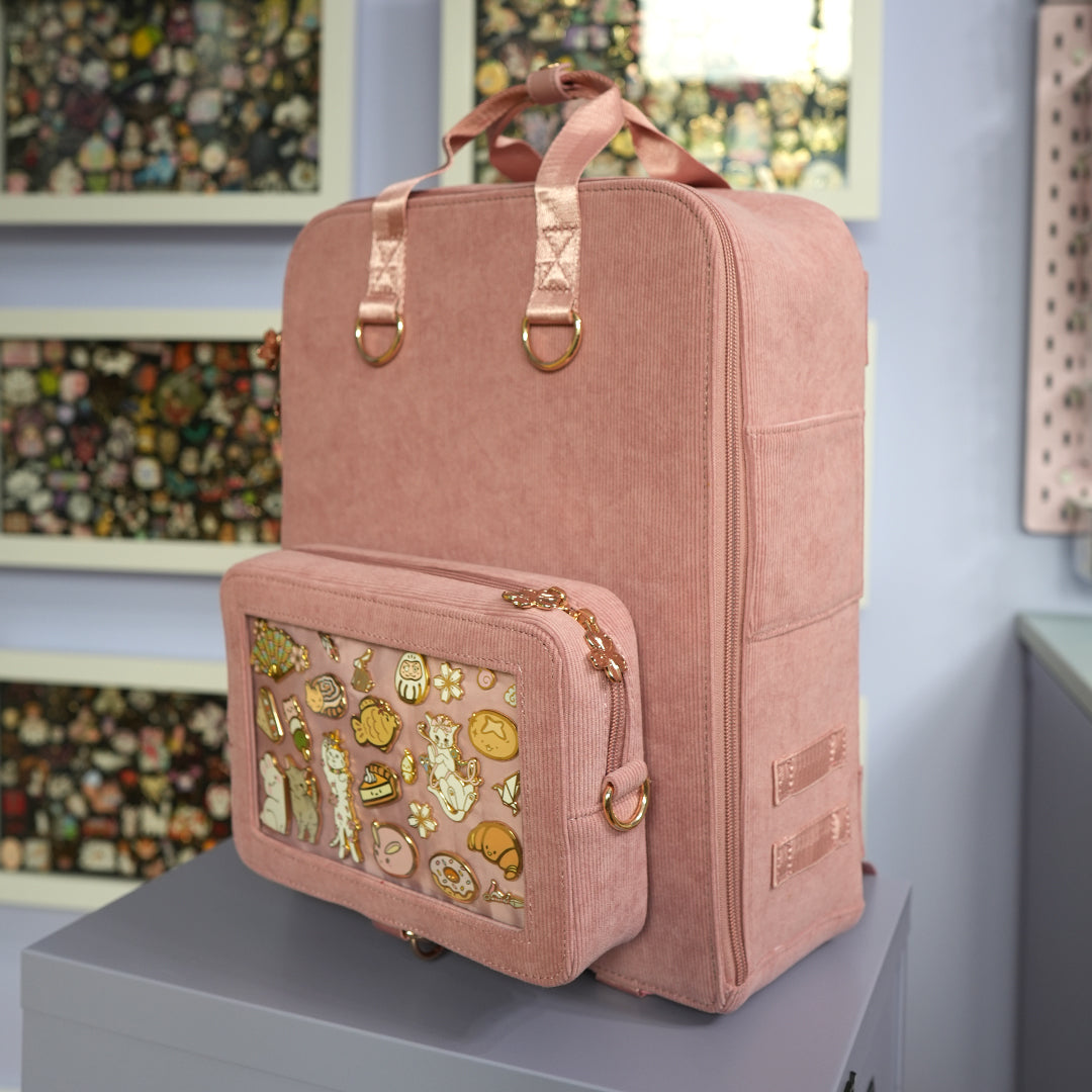 Ita Bag Backpack Old Rose + Front Pocket [SILVER HARDWARE]