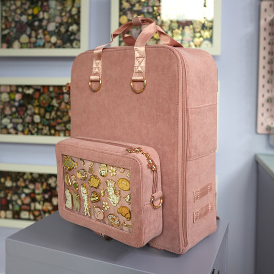 Ita Bag Backpack Old Rose + Front Pocket [SILVER HARDWARE]