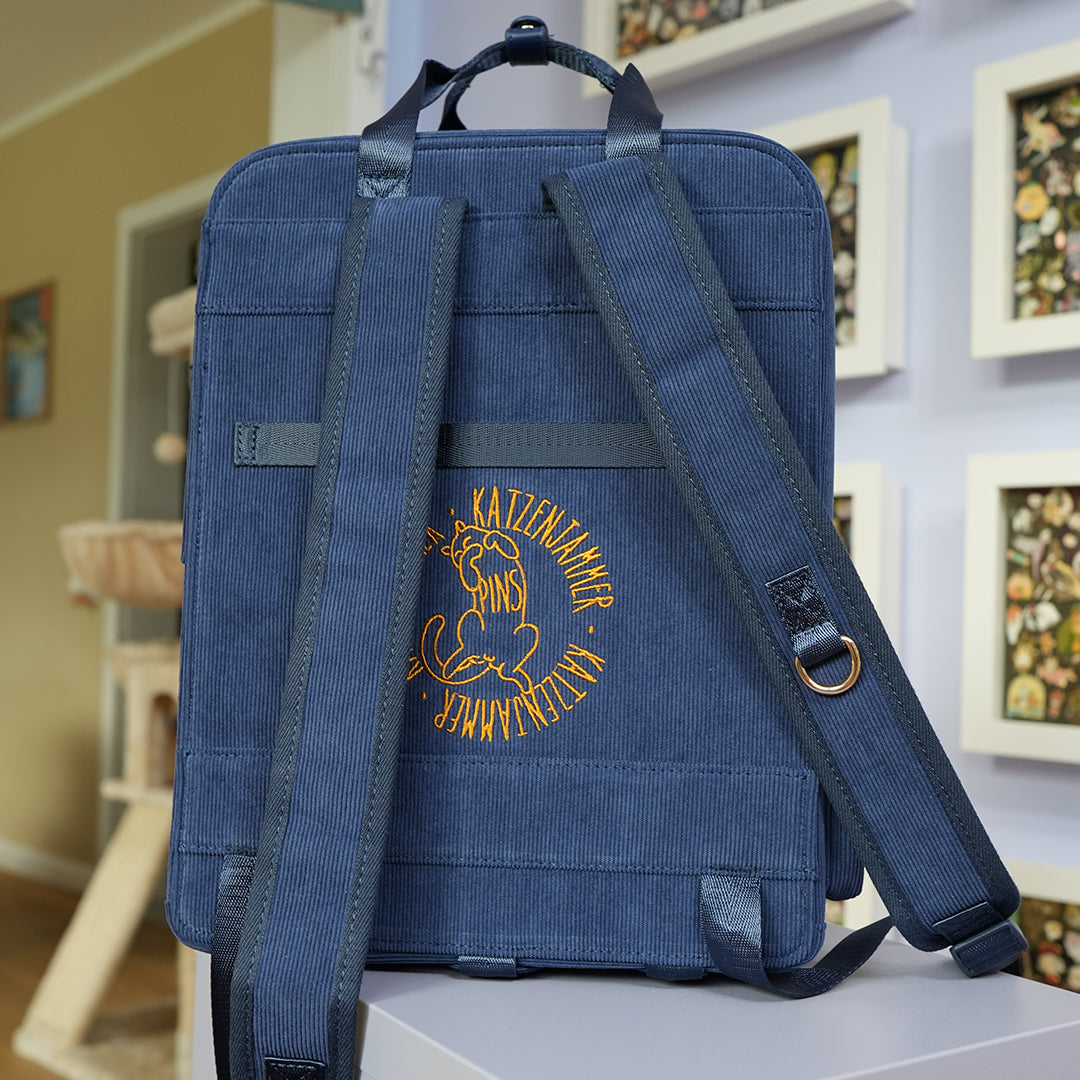 Ita Bag Backpack Midnight + Front Pocket [SILVER HARDWARE]