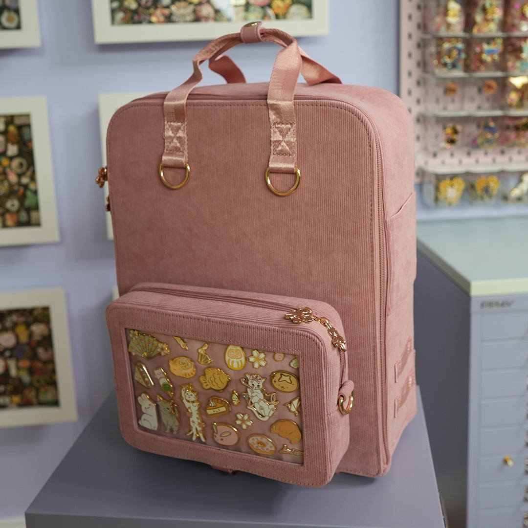 Ita Bag Backpack Old Rose + Front Pocket [GOLD HARDWARE]