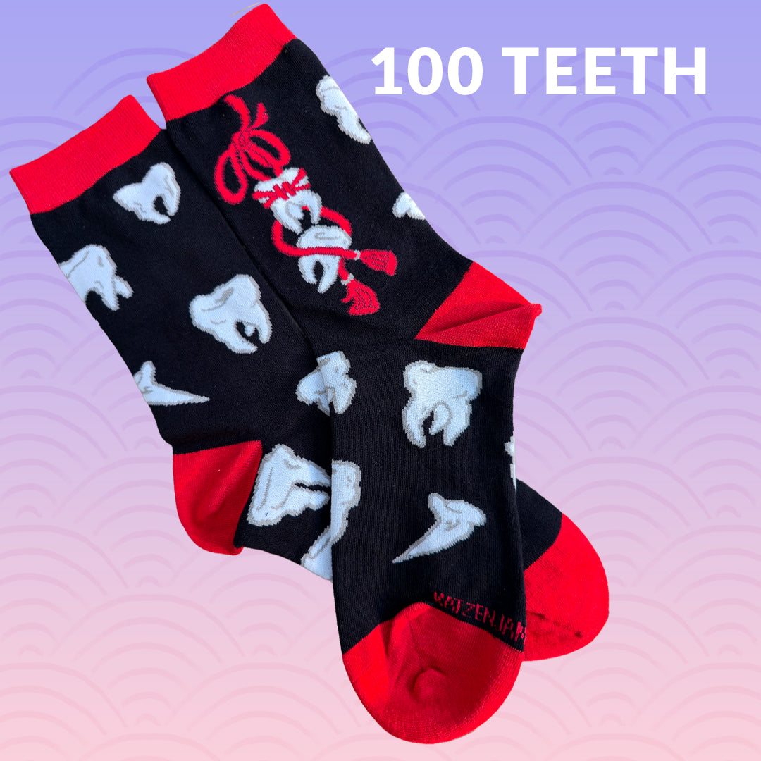 100 Teeth - Art Socks