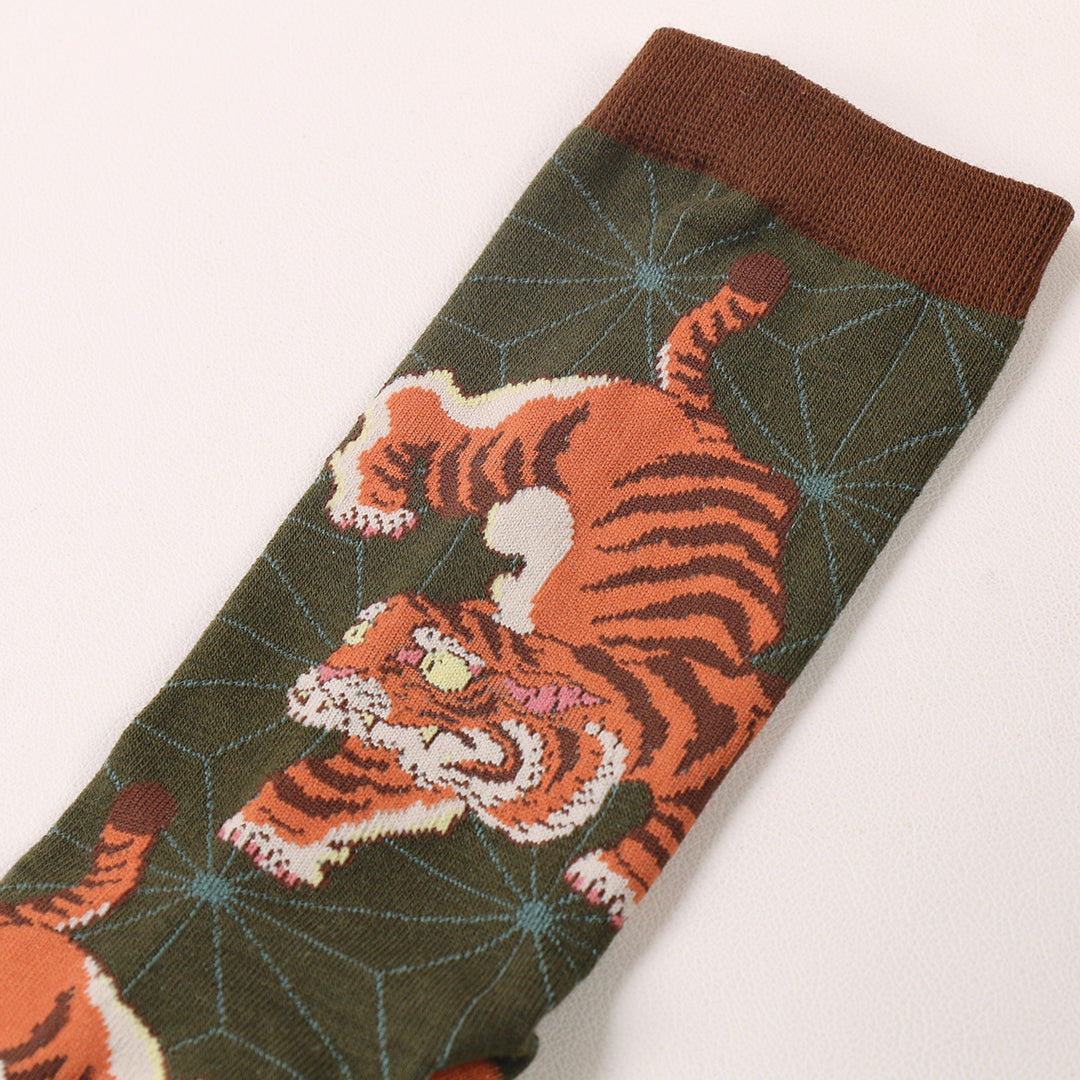 Tigers Claw Green - Art Socks