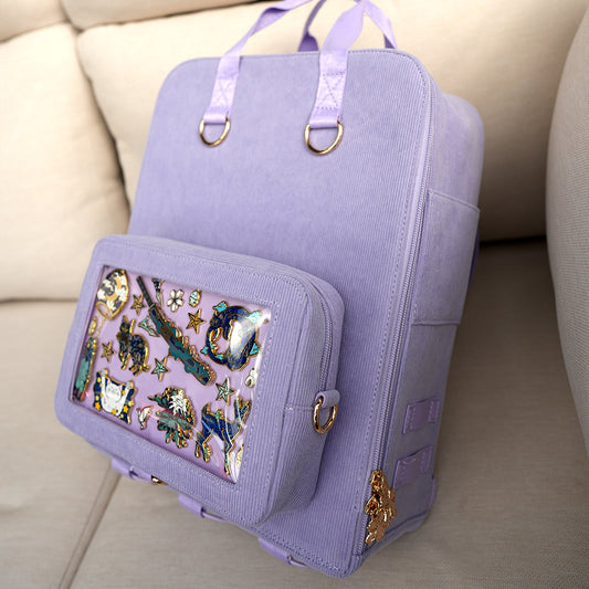 Purple Blue Ita Bag Backpack [GOLD HARDWARE]