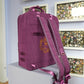 Ita Bag Backpack Berry + Front Pocket [GOLD HARDWARE]