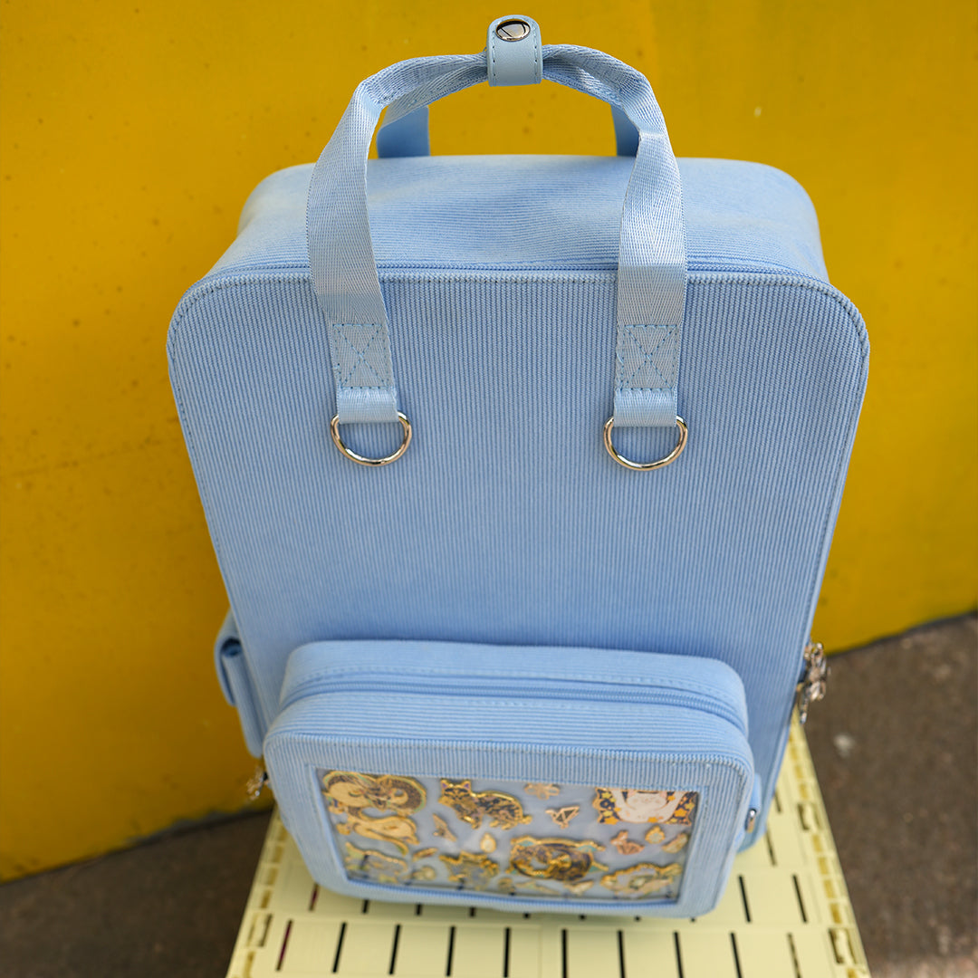 Pastel Blue Ita Bag Backpack [GOLD HARDWARE]