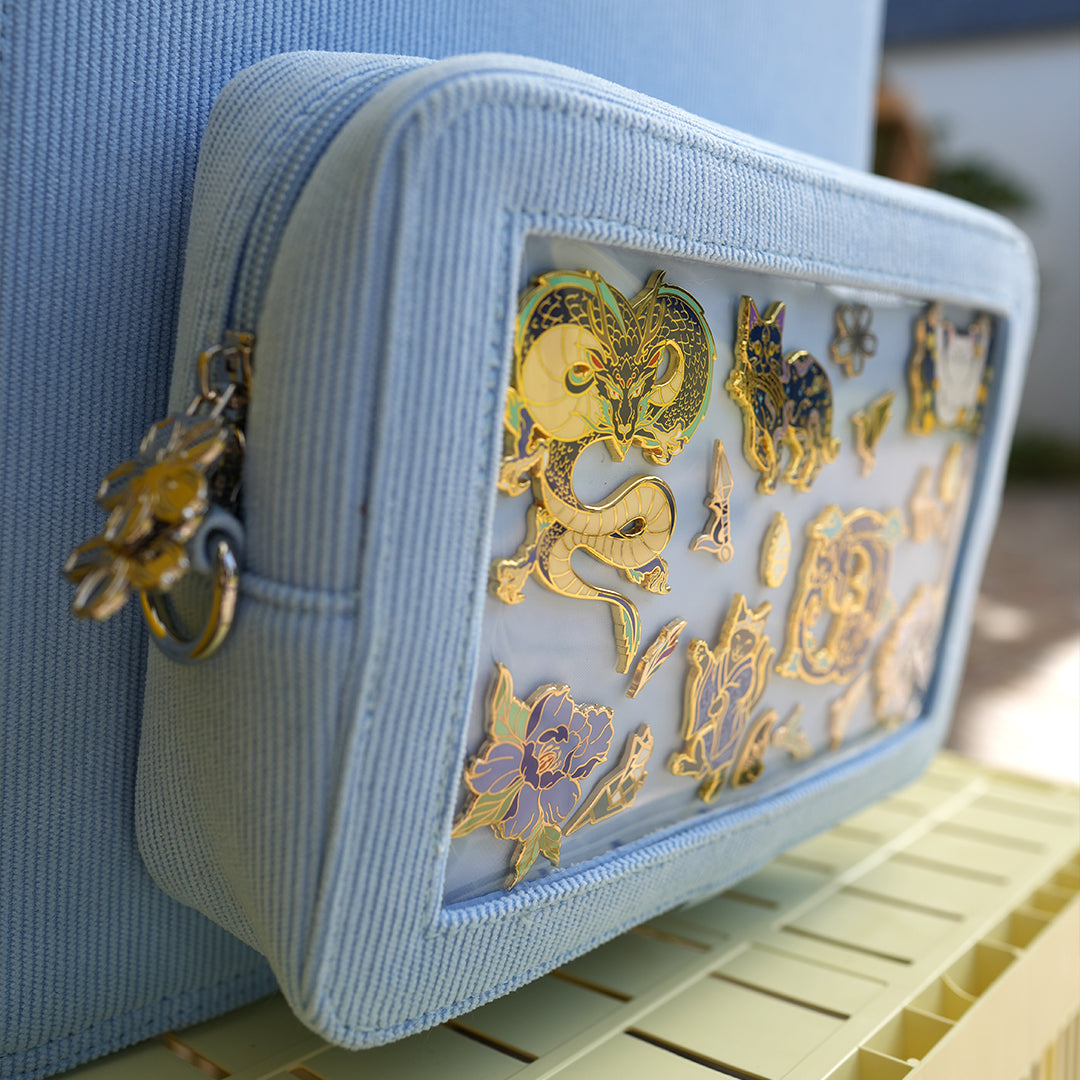 Pastel Blue Ita Bag Backpack [GOLD HARDWARE]