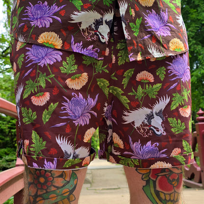 Crane Chrysanthemum - Shorts [PRE ORDER]