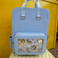 Pastel Blue Ita Bag Backpack [GOLD HARDWARE]