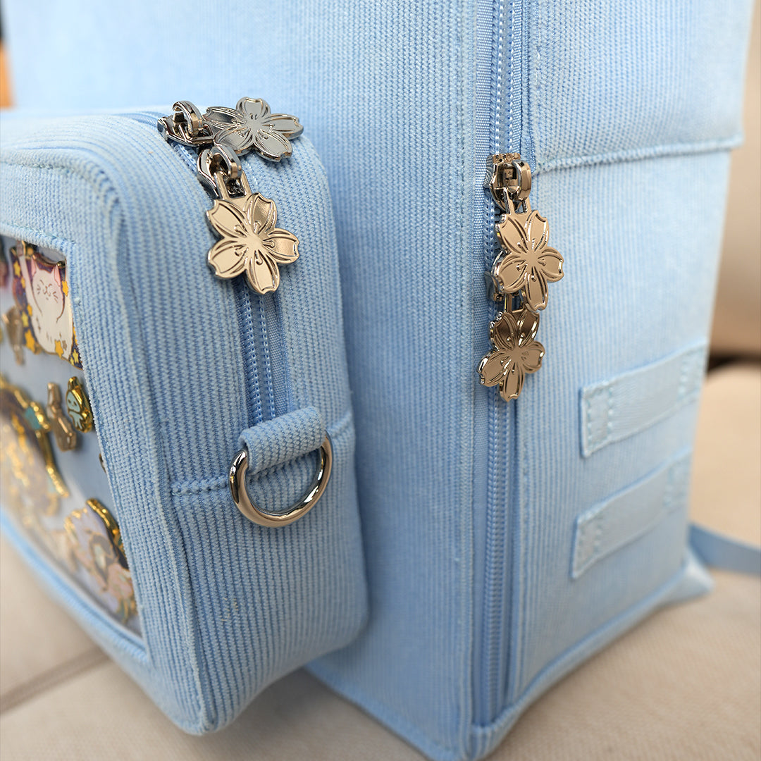 Pastel Blue Ita Bag Backpack [GOLD HARDWARE]