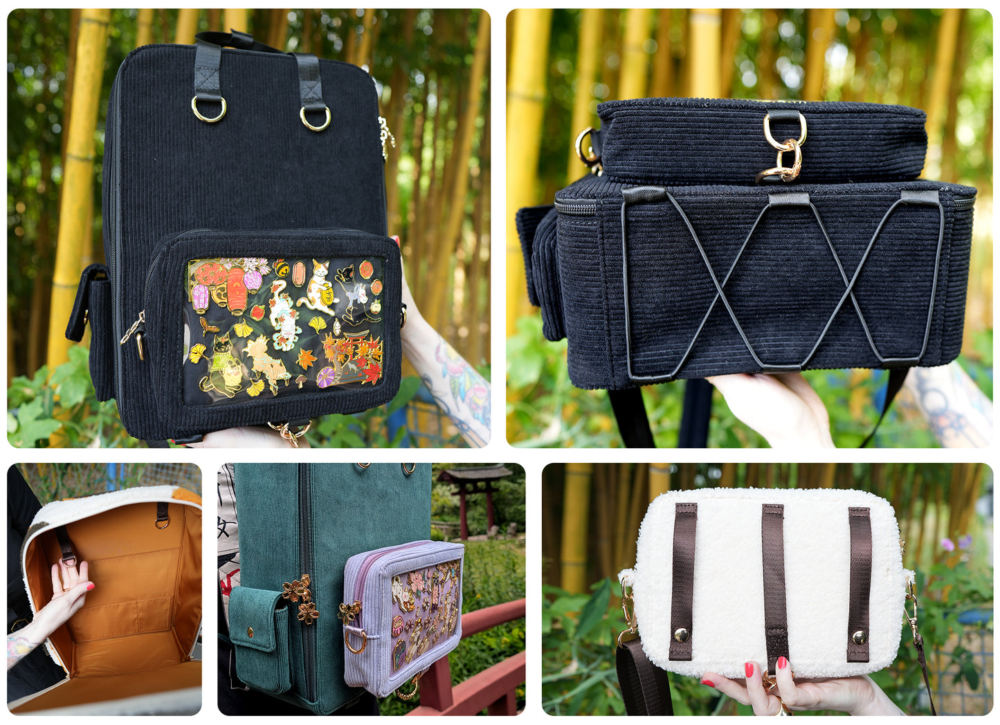 Ita Bag Backpack Black & Gold + Front Pocket [PRE ORDER]