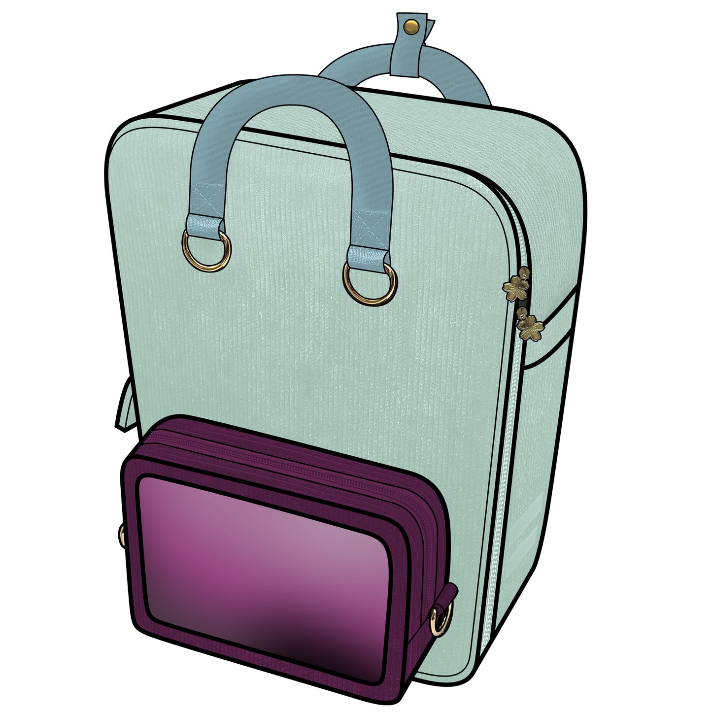 Ita Bag Backpack Mint + Front Pocket [PRE ORDER]