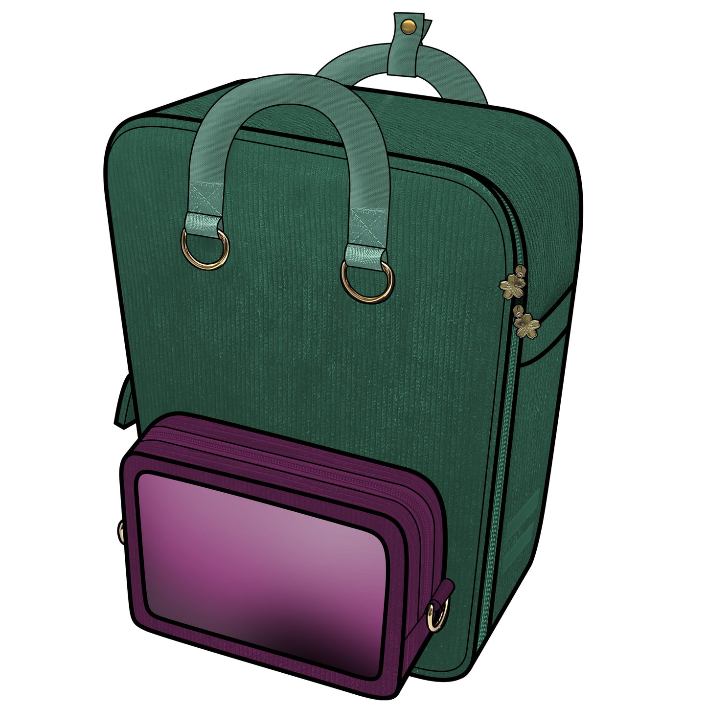 Ita Bag Backpack Green + Front Pocket [PRE ORDER]