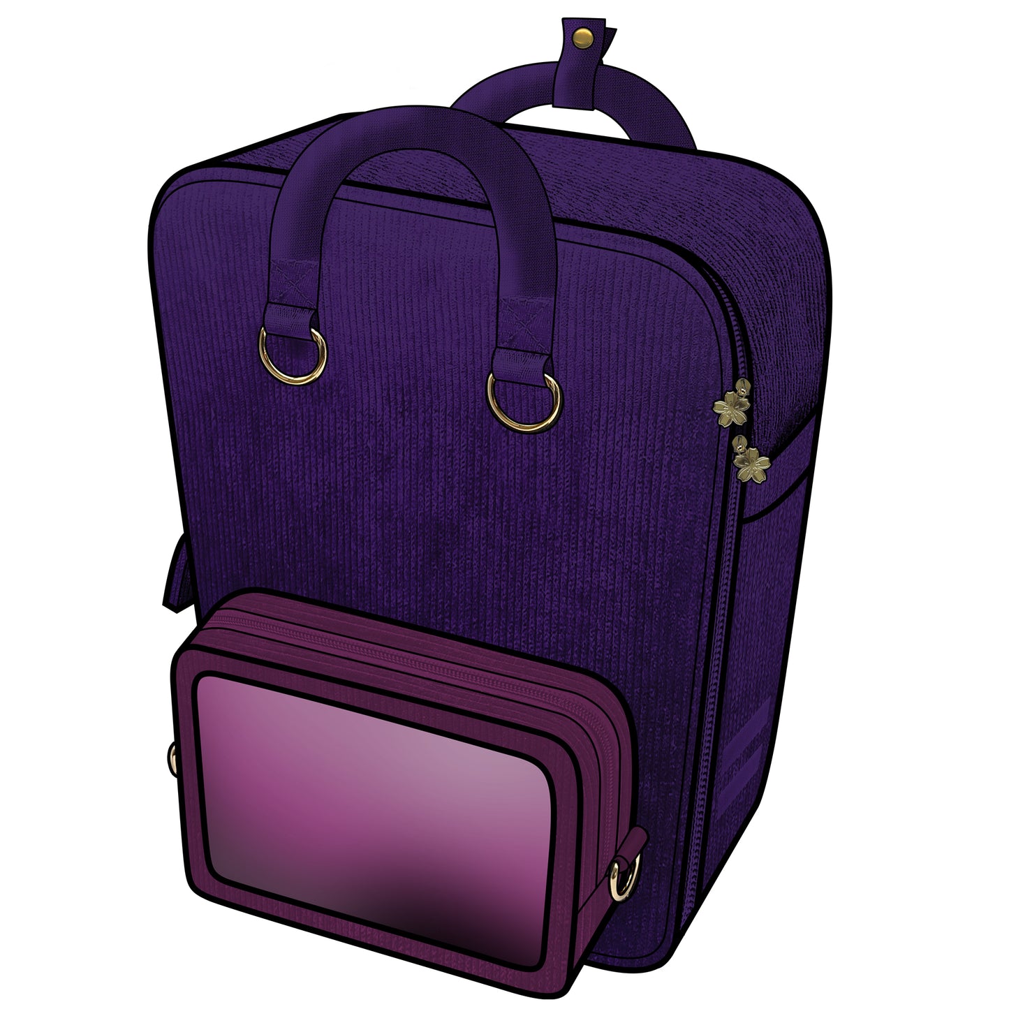 Ita Bag Backpack Violet + Front Pocket [PRE ORDER]