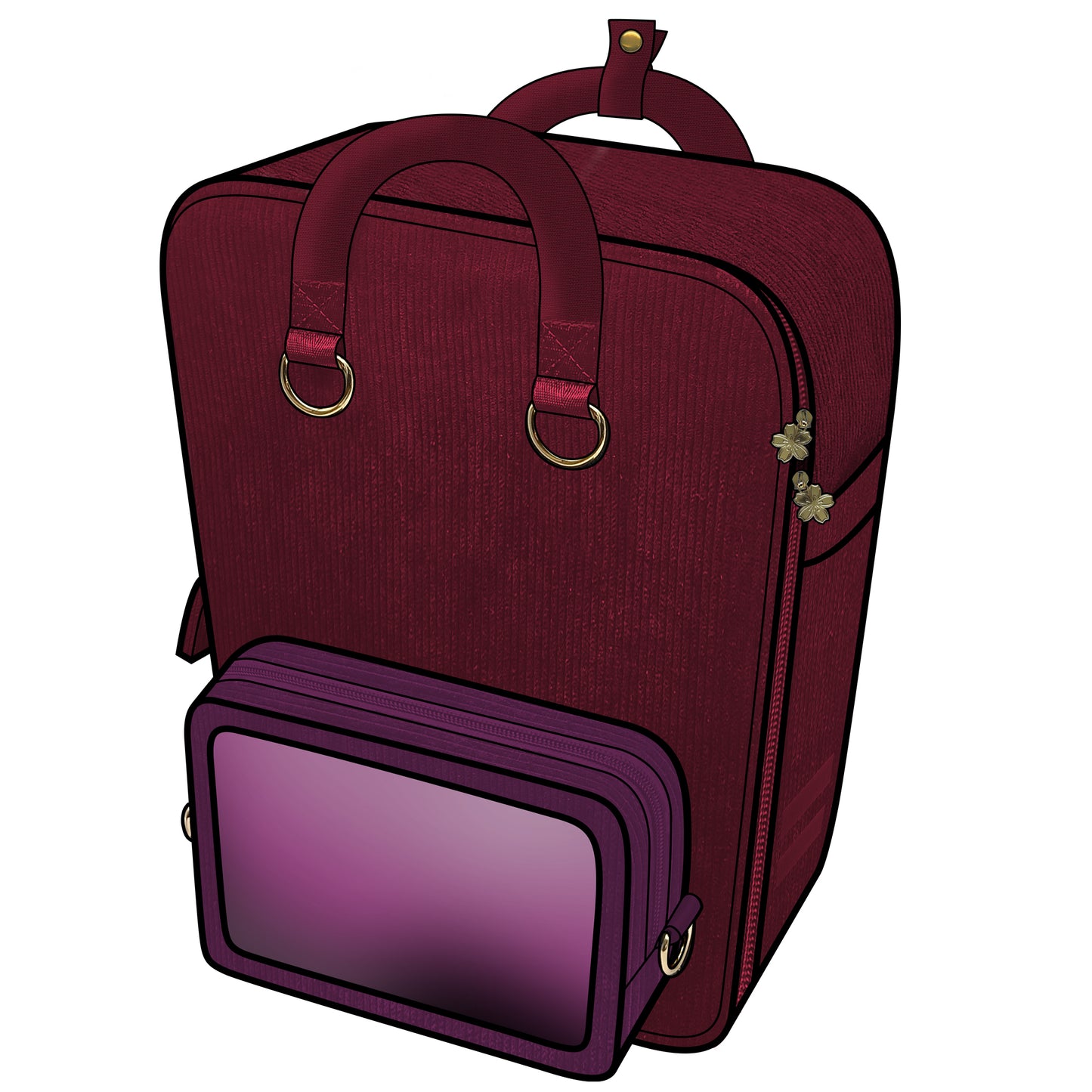 Ita Bag Backpack Red + Front Pocket [PRE ORDER]