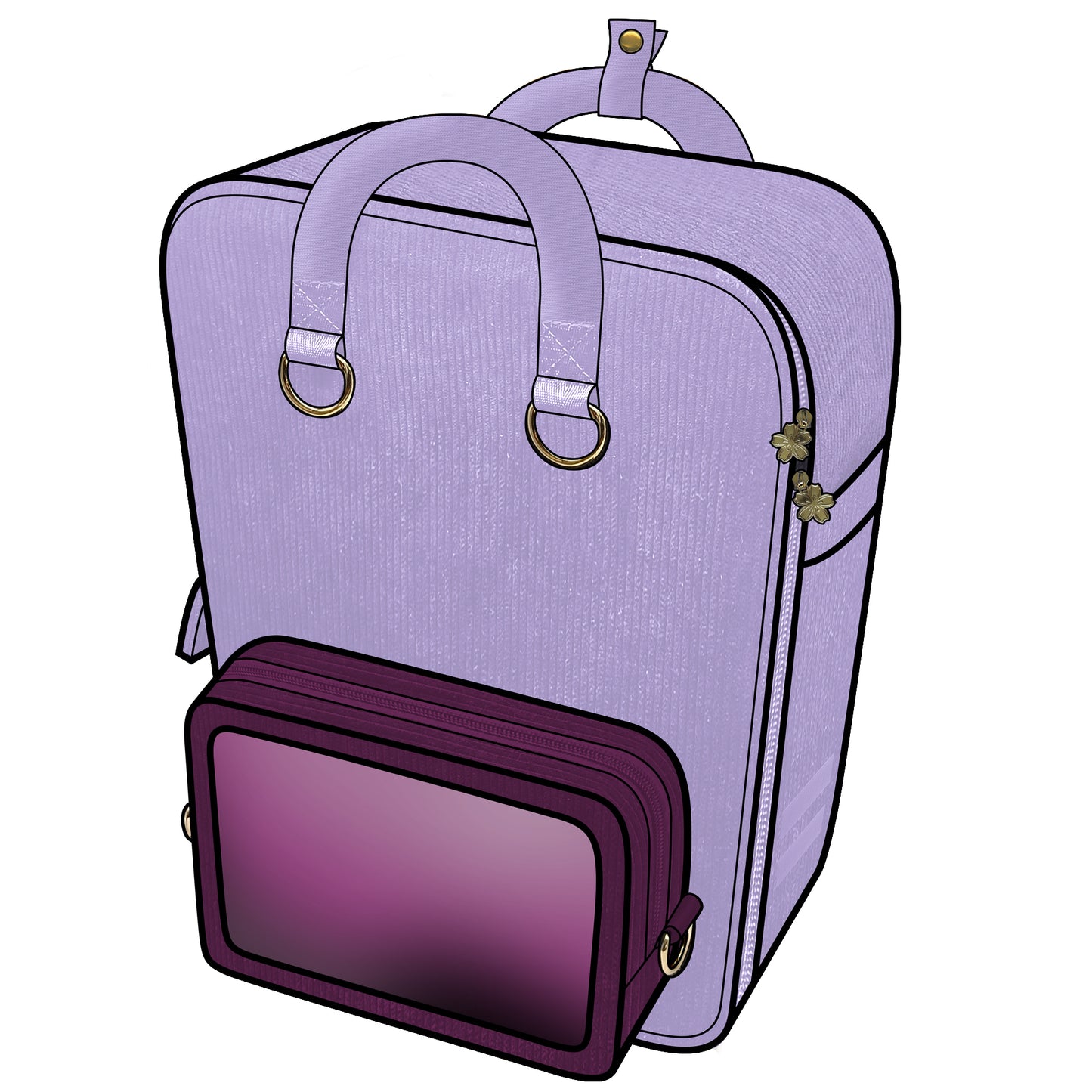 Ita Bag Backpack Purple + Front Pocket [PRE ORDER]