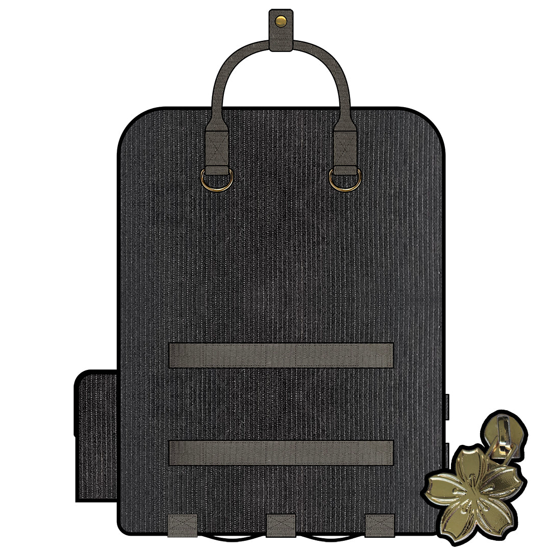 Ita Bag Backpack Black & Gold + Front Pocket [PRE ORDER]